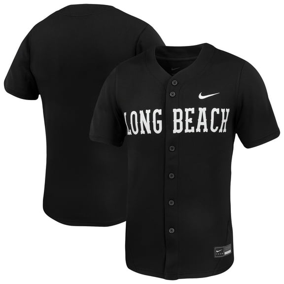 Men's Nike Black Cal State Long Beach The Beach Replica Baseball Jersey