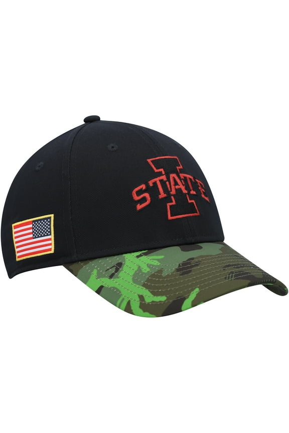 Men's Nike Black/Camo Iowa State Cyclones Veterans Day 2Tone Legacy91 Adjustable Hat