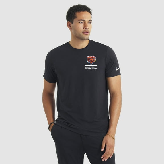 Men's Nike Black Chicago Bears Tall 2025 NFL Crucial Catch Tri-Blend Dri-FIT T-Shirt