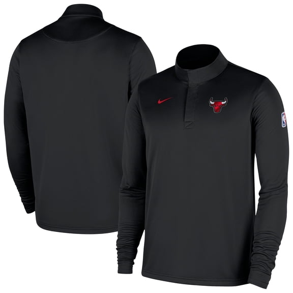 Men's Nike Black Chicago Bulls 2025/26 Authentic Coaches Quarter-Zip Dri-Fit Top
