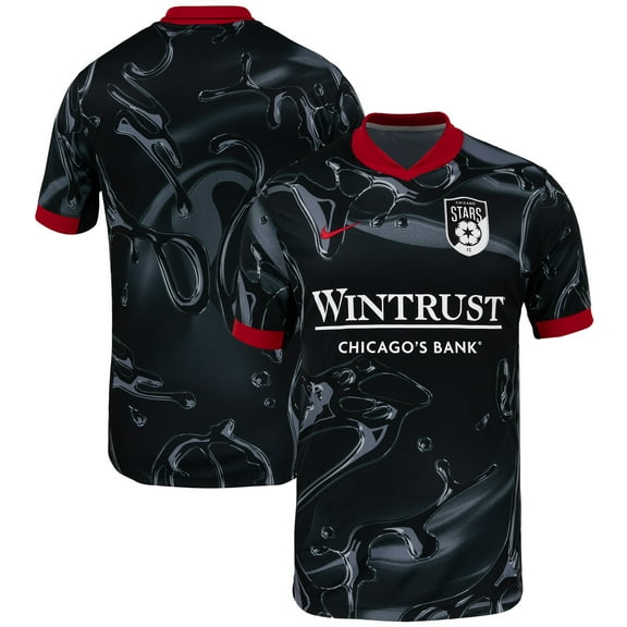 Men's Nike Black Chicago Stars FC 2025 Secondary Stadium Replica Jersey