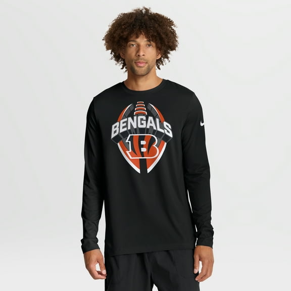 Men's Nike Black Cincinnati Bengals Primetime Legend Icon Performance Long Sleeve T-Shirt