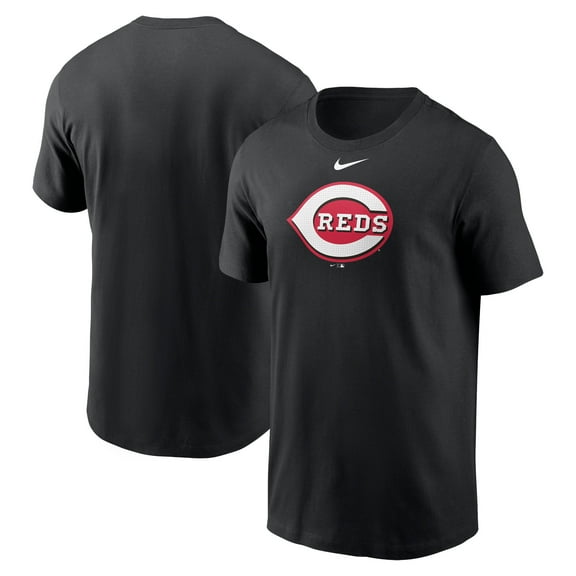 Men's Nike Black Cincinnati Reds Fuse Large Logo T-Shirt