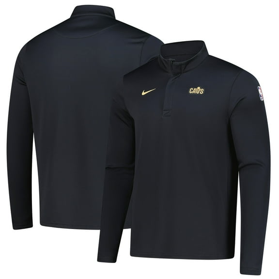 Men's Nike Black Cleveland Cavaliers 2025/26 Authentic Coaches Quarter-Zip Dri-Fit Top