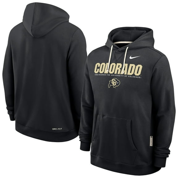 Men's Nike Black Colorado Buffaloes 2025 Sideline Standard Issue Dri-FIT Hoodie