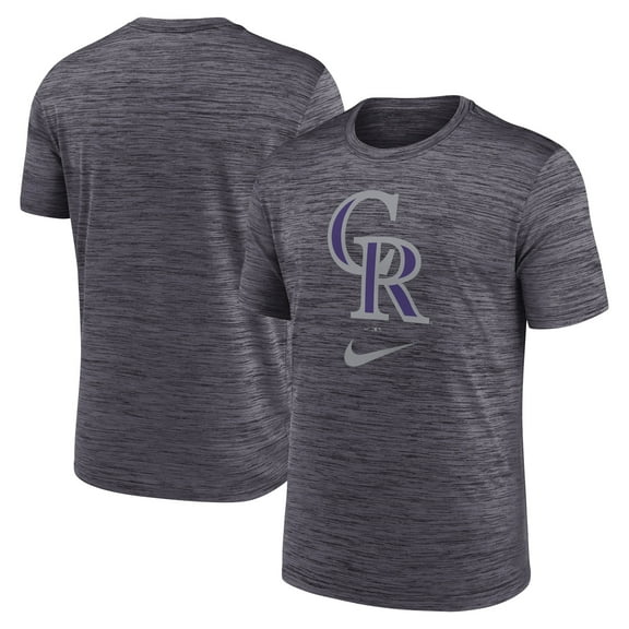 Men's Nike Black Colorado Rockies Logo Velocity Performance T-Shirt