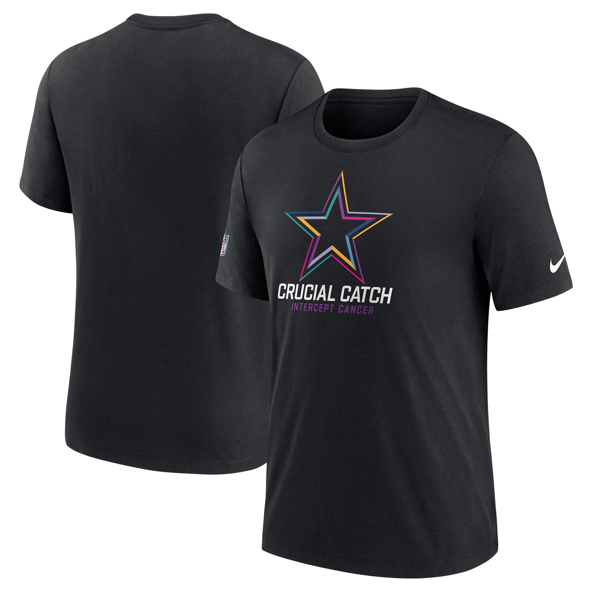 Men's Nike Black Dallas Cowboys 2024 NFL Crucial Catch T-Shirt - Walmart.com