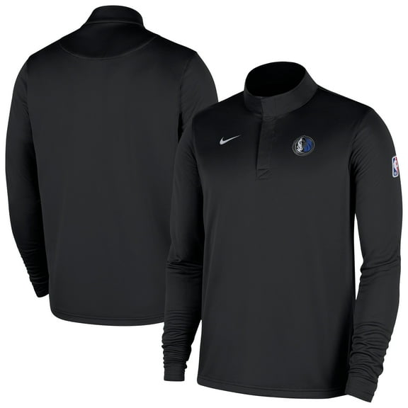 Men's Nike Black Dallas Mavericks 2025/26 Authentic Coaches Quarter-Zip Dri-Fit Top