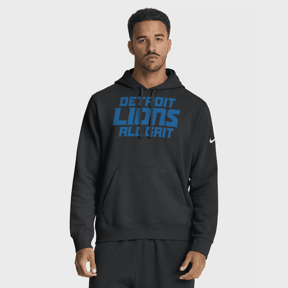 Men's Nike Black Detroit Lions Local Club Hoodie