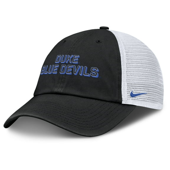 Men's Nike Black Duke Blue Devils 2025 Gameday On-Field Club Adjustable Trucker Hat