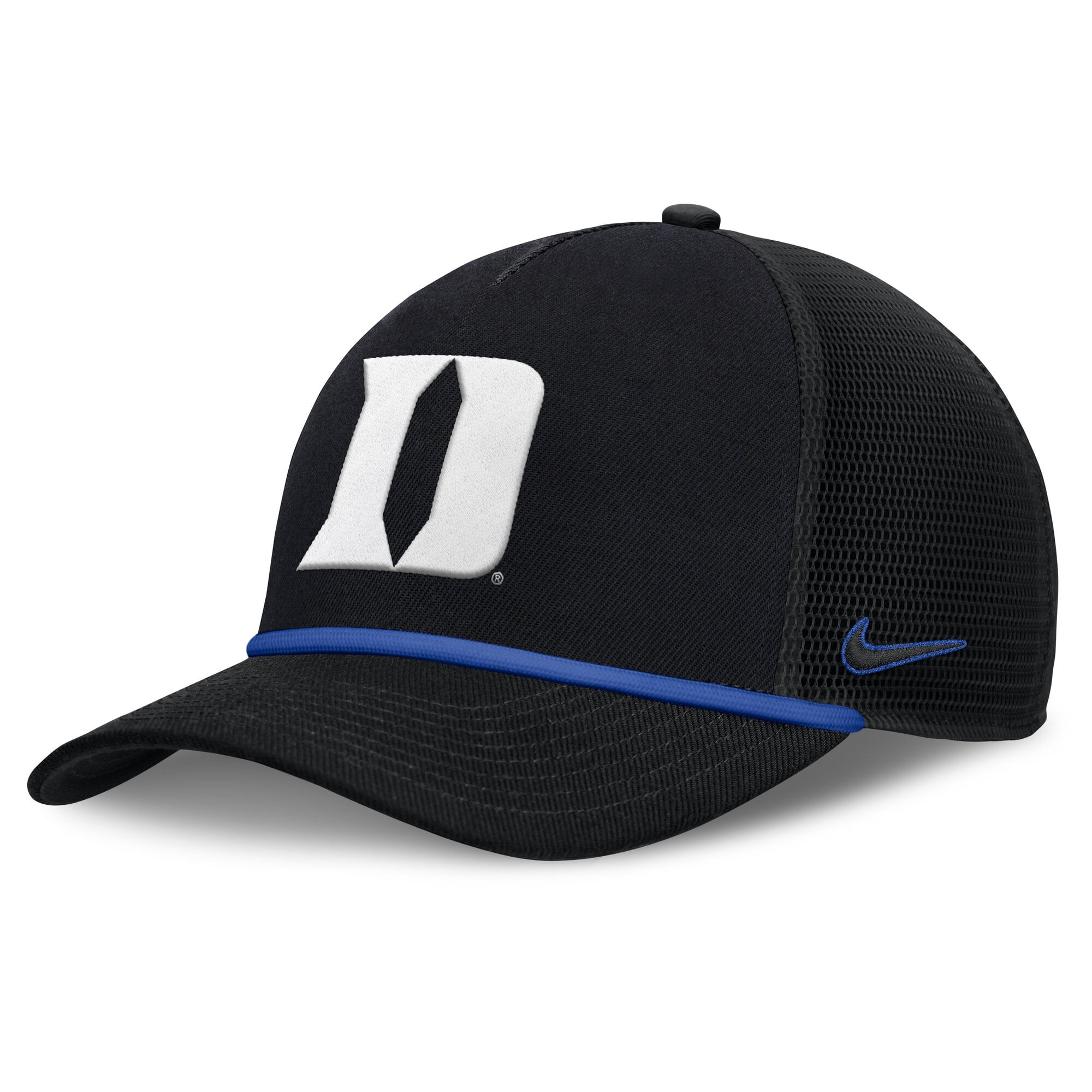 Men's Nike Black Duke Blue Devils Rise Primetime Trucker