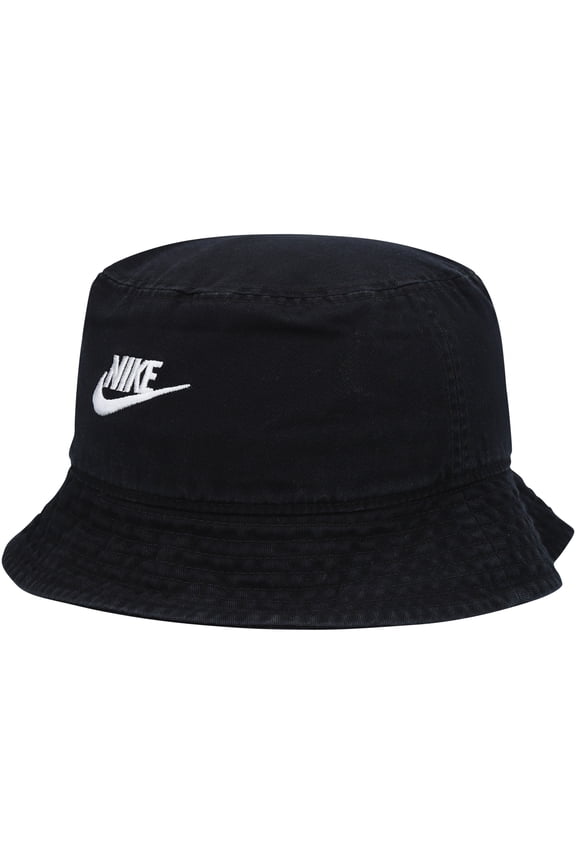 Men's Nike Black Futura Logo Washed Bucket Hat