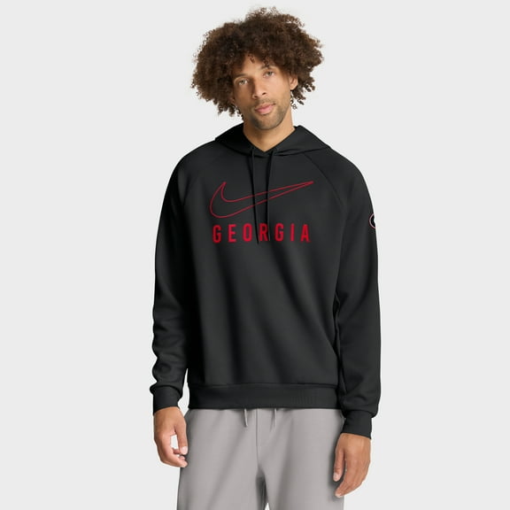 Men's Nike Black Georgia Bulldogs Premium Raglan-Dri-FIT Hoodie