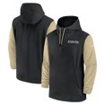 thumbnail image 1 of Men's Nike Black/Gold New Orleans Saints 2024/25 Sideline Pre-Game Player 1/2-Zip Hoodie Jacket, 1 of 3