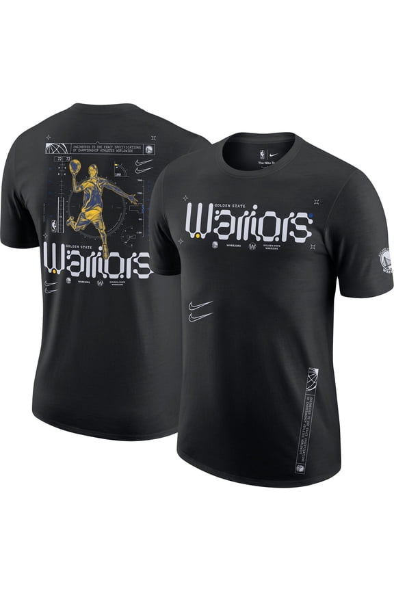 Men's Nike Black Golden State Warriors Courtside Air Traffic Control Max90 T-Shirt