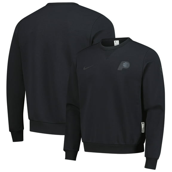 Men's Nike Black Indiana Pacers Authentic Standard Issue Travel Dri-FIT Sweatshirt