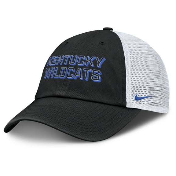 Men's Nike Black Kentucky Wildcats 2025 Gameday On-Field Club Adjustable Trucker Hat