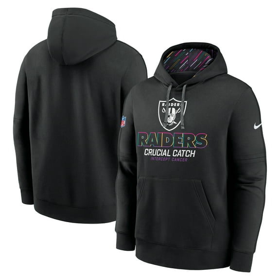 Men's Nike Black Las Vegas Raiders 2024 NFL Crucial Catch Club Pullover Hoodie