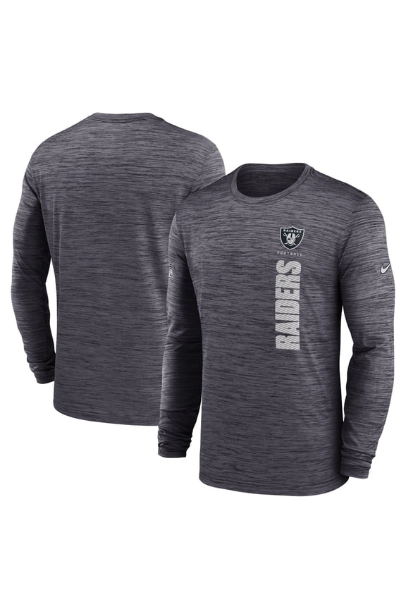 Men's Nike Black Las Vegas Raiders Sideline Velocity Dri-FIT Long Sleeve T-Shirt