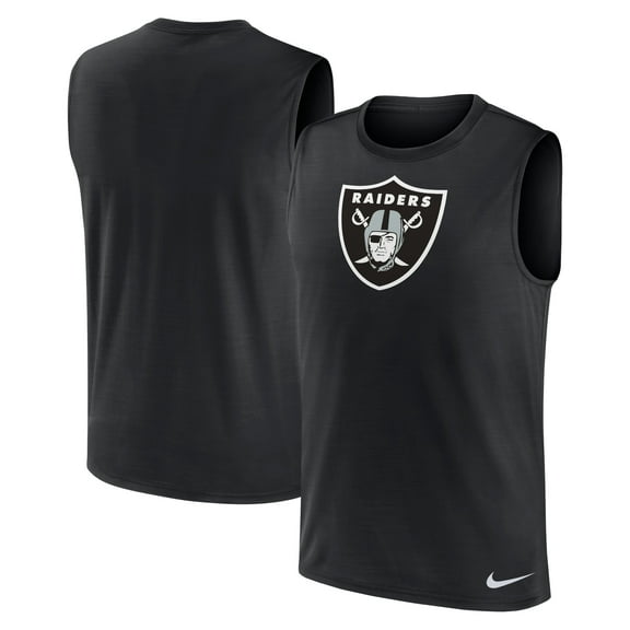 Men's Nike Black Las Vegas Raiders Blitz Legend Dri-FIT Muscle Tank Top
