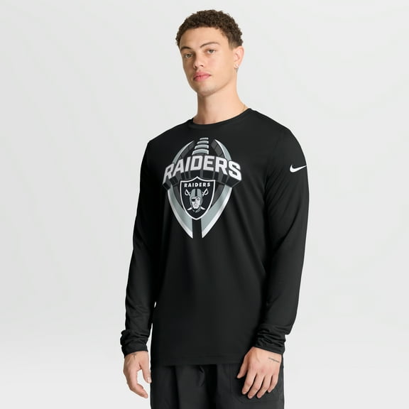 Men's Nike Black Las Vegas Raiders Primetime Legend Icon Performance Long Sleeve T-Shirt