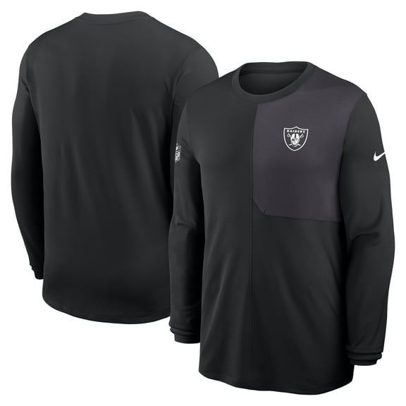 Men's Nike Black Las Vegas Raiders Sideline Coach UV Dri-FIT Long Sleeve Shirt