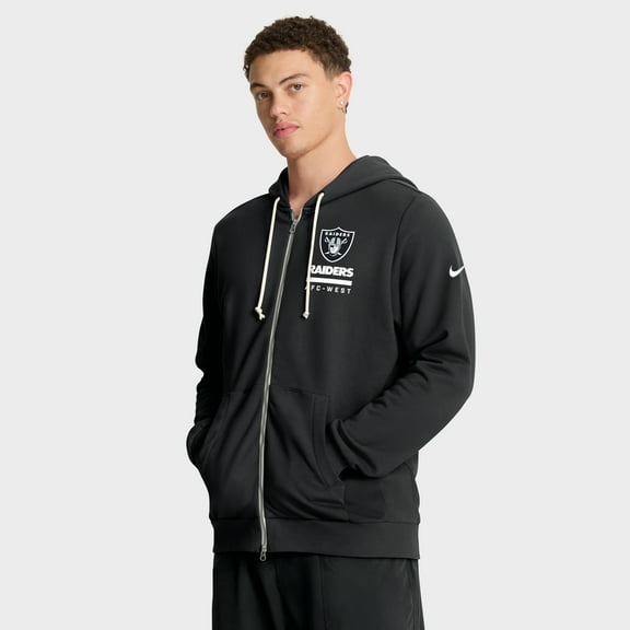Men's Nike Black Las Vegas Raiders Sideline Standard Issue Utility Player Dri-FIT Full-Zip Hoodie