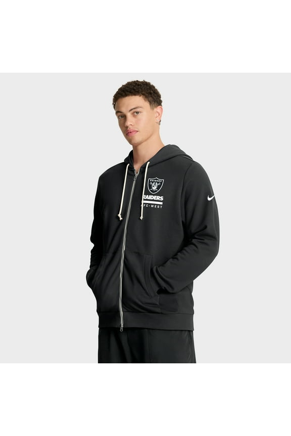Men's Nike Black Las Vegas Raiders Sideline Standard Issue Utility Player Dri-FIT Full-Zip Hoodie