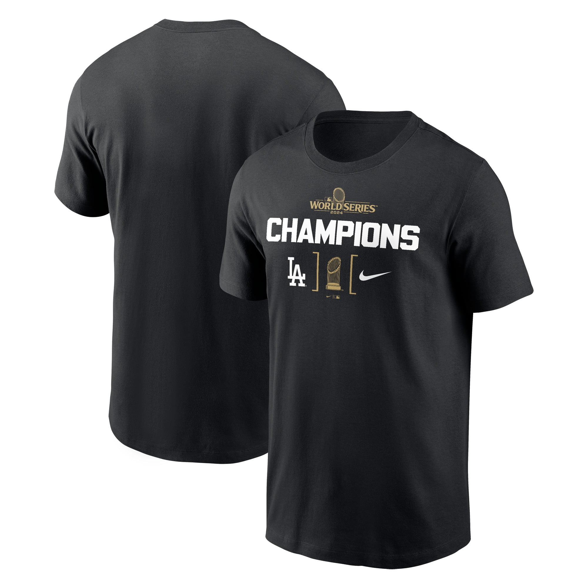 Men's Nike Black Los Angeles Dodgers 2024 World Series Champions Trophy