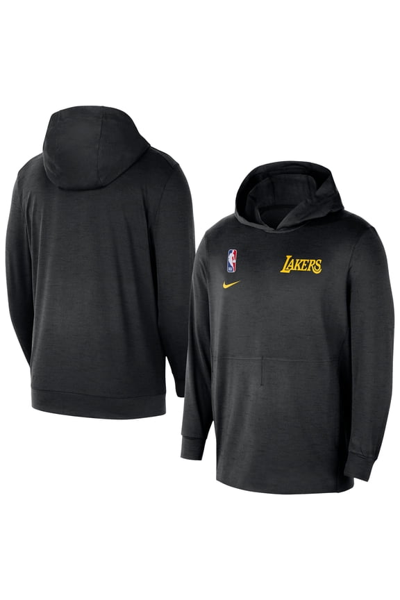 Men's Nike Black Los Angeles Lakers 2024/25 On-Court Authentic Practice Yoga Restore Lightweight Pullover Hoodie