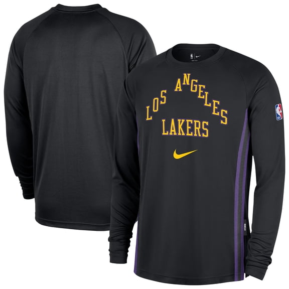Men's Nike Black Los Angeles Lakers 2025/26 City Edition Authentic Pregame Dri-FIT Long Sleeve Shooting T-Shirt