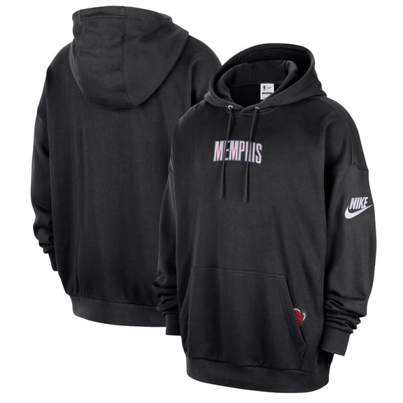 Men's Nike Black Memphis Grizzlies Classic Edition Hardwood Classics Premium Club Heavyweight Fleece Hoodie