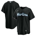 thumbnail image 1 of Men's Nike  Black Miami Marlins Alternate Replica Jersey, 1 of 3
