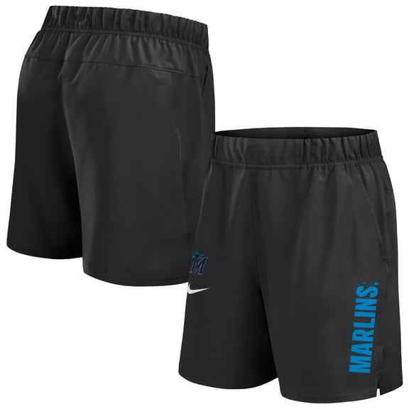 Men's Nike Black Miami Marlins Woven Victory Dri-FIT Shorts