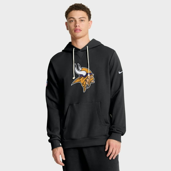 Men's Nike Black Minnesota Vikings Sideline Standard Issue Initial Home Dri-FIT Hoodie