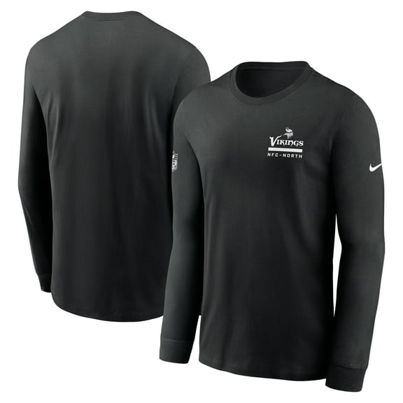 Men's Nike Black Minnesota Vikings Sideline Dri-FIT Long Sleeve T-Shirt