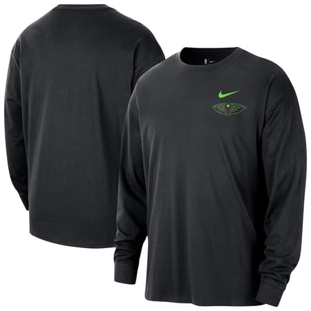 Men's Nike Black New Orleans Pelicans 2025/26 City Edition Remix Essential Logo Long Sleeve T-Shirt