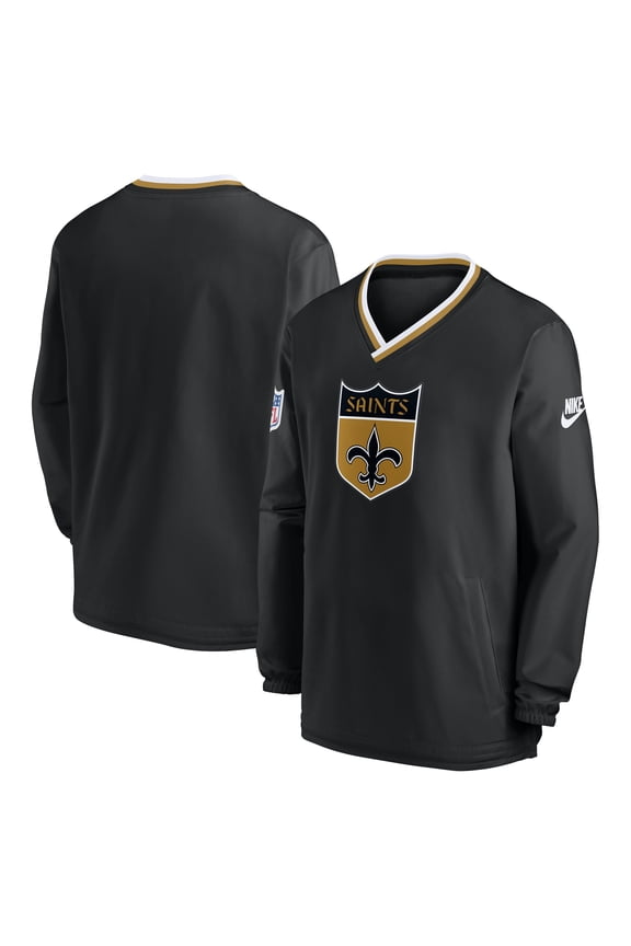 Men's Nike Black New Orleans Saints 2023 Sideline V-Neck Pullover Windshirt