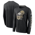 thumbnail image 1 of Men's Nike Black New Orleans Saints Fashion Tri-Blend Long Sleeve T-Shirt, 1 of 3