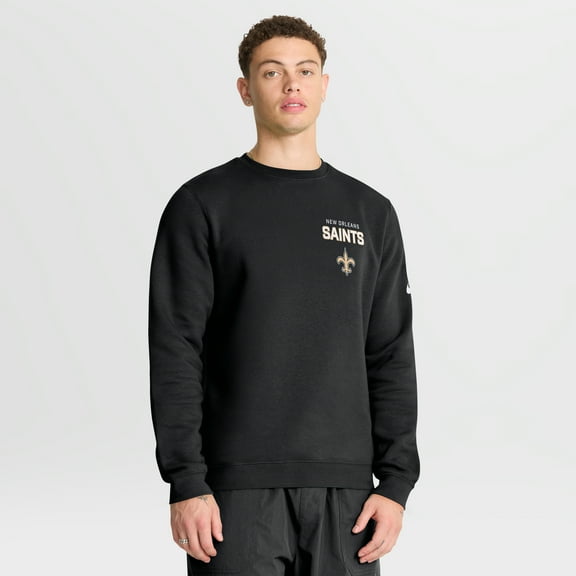 Men's Nike Black New Orleans Saints Primetime Club Fleece Pullover Sweatshirt