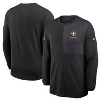 Men's Nike Black New Orleans Saints Sideline Coach UV Dri-FIT Long Sleeve Shirt