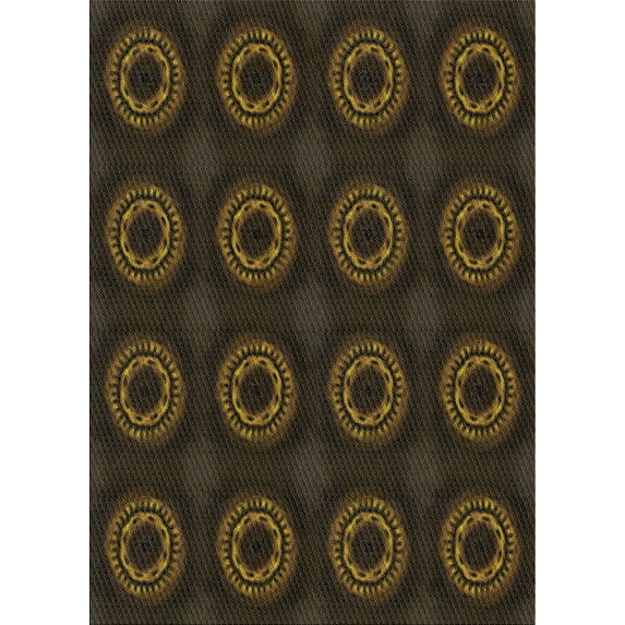 Ahgly Company Machine Washable Indoor Rectangle Transitional Brown Area Rugs, 7' x 9'