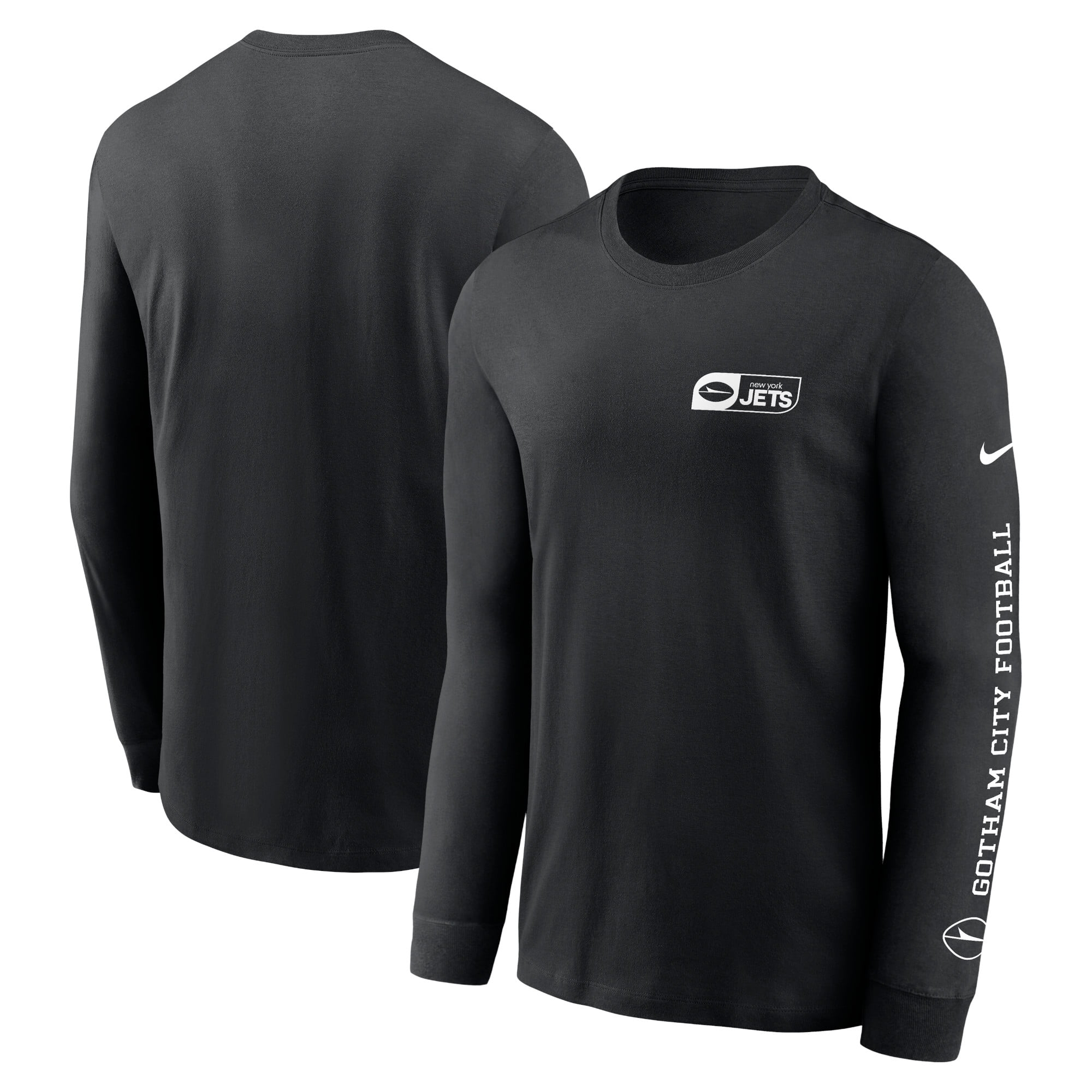 Men s Nike Black New York Jets Sideline Player Performance Long Sleeve T Shirt Walmart