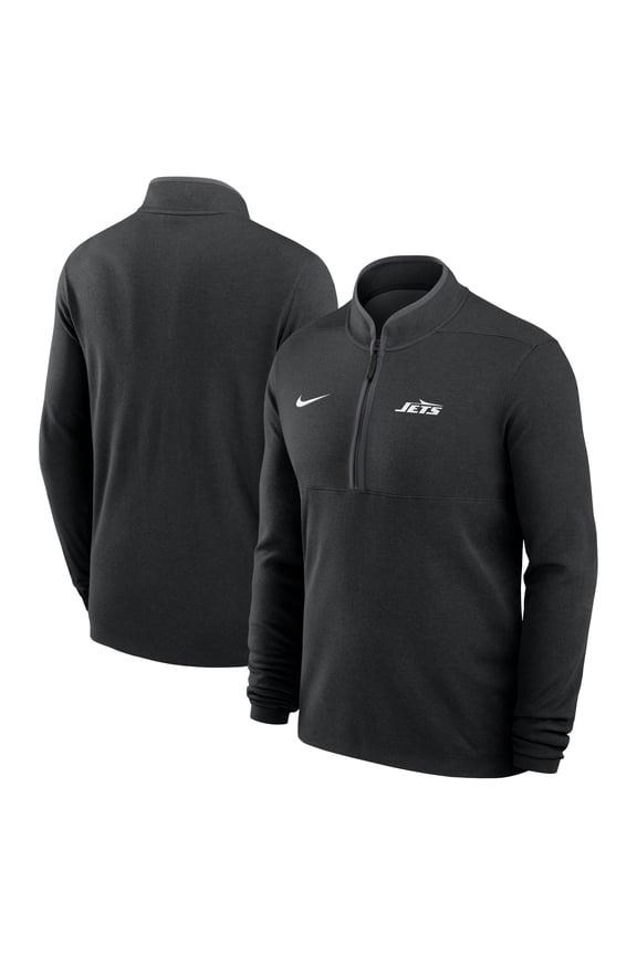 Men's Nike Black New York Jets Lightweight Victory Dri-FIT Half-Zip Pullover