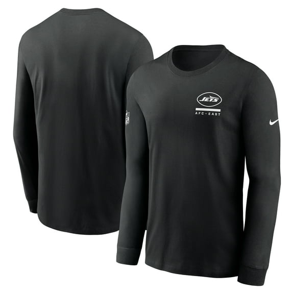 Men's Nike Black New York Jets Sideline Dri-FIT Long Sleeve T-Shirt