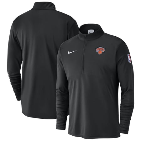 Men's Nike Black New York Knicks 2024/25 Courtside Performance Half-Zip Top
