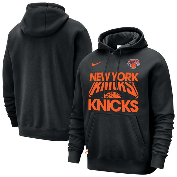 Men's Nike Black New York Knicks Courtside Club Pullover Hoodie