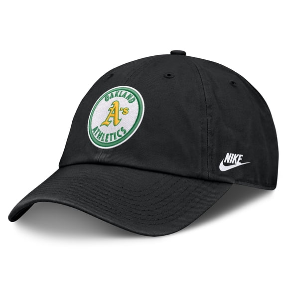Men's Nike Black Oakland Athletics Cooperstown Collection Club Adjustable Hat