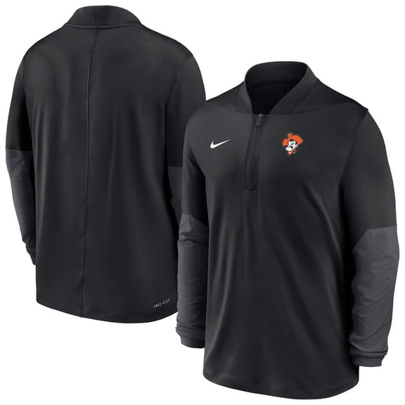 Men's Nike  Black Oklahoma State Cowboys Dri-FIT Half-Zip Pullover