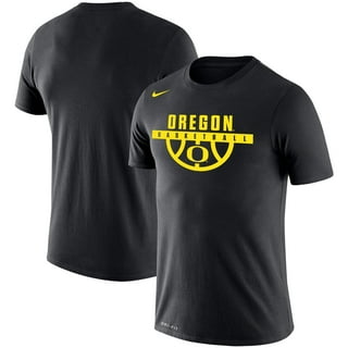Men's Nike Heather Black Oregon Ducks Vintage Logo Tri-Blend T-Shirt